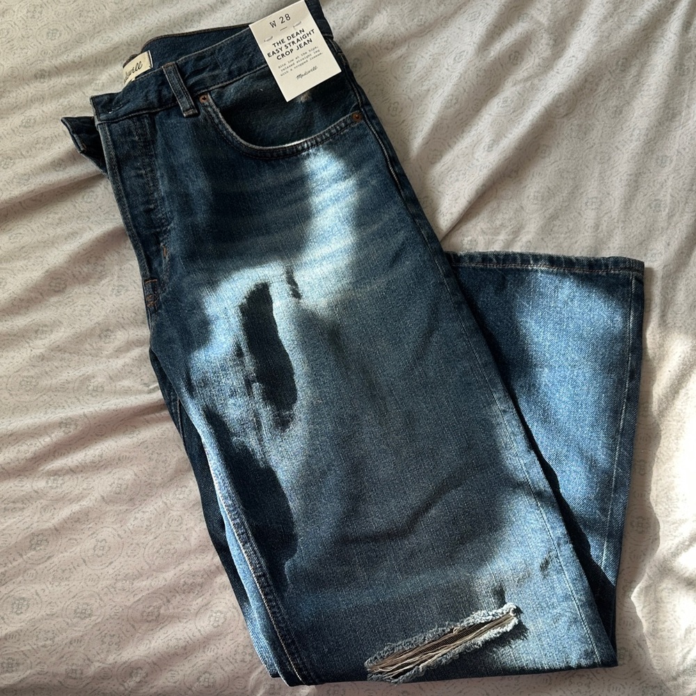 Madewell women’s Dark Blue Slim Straight Jeans